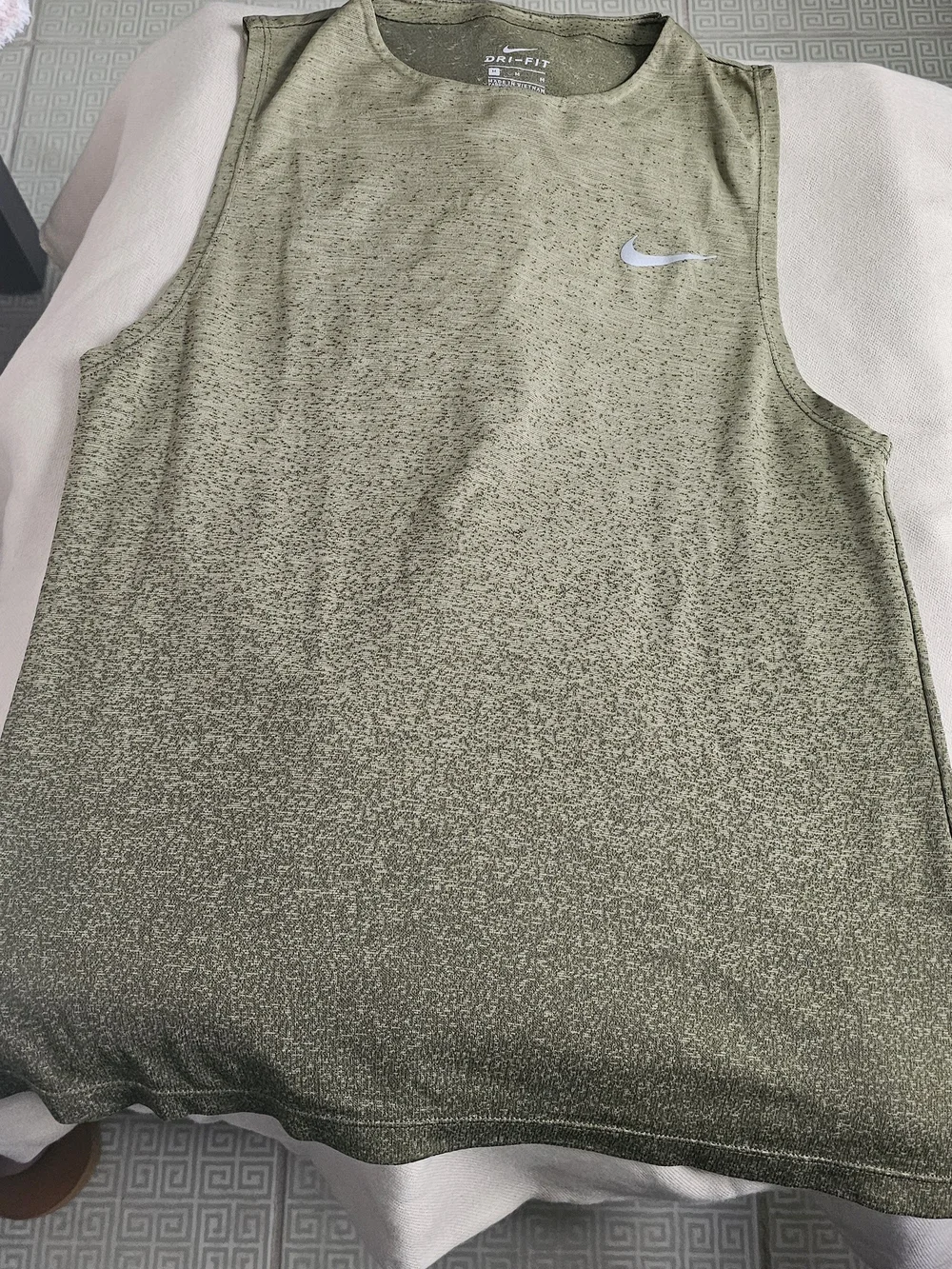 Nike Women Olive Green Performance Shorts with White Swoosh